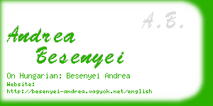 andrea besenyei business card
